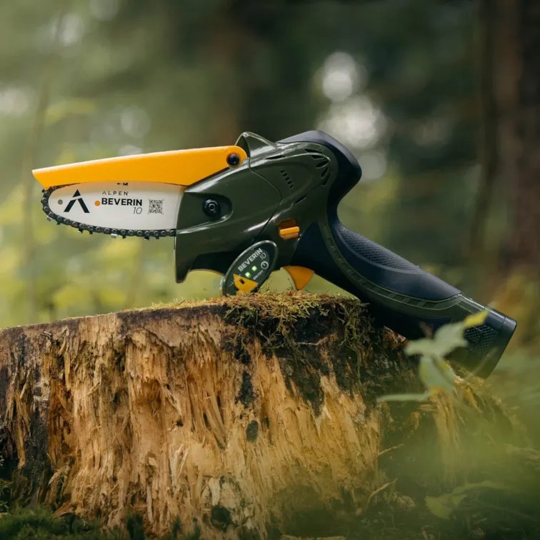 ALPEN elektro Gartenschere Wildhorn 32 Set + Elektro-Kettensäge Beverin 10