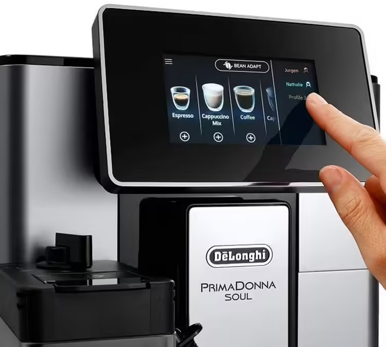 De'Longhi Kaffeevollautomat PrimaDonna Soul Silver Black ECAM 610.55.SB