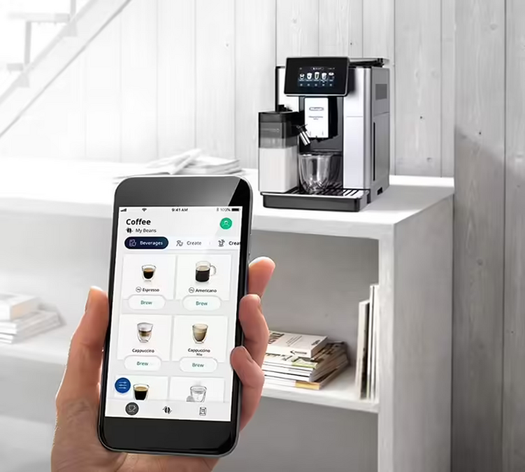 De'Longhi Kaffeevollautomat PrimaDonna Soul Silver Black ECAM 610.55.SB