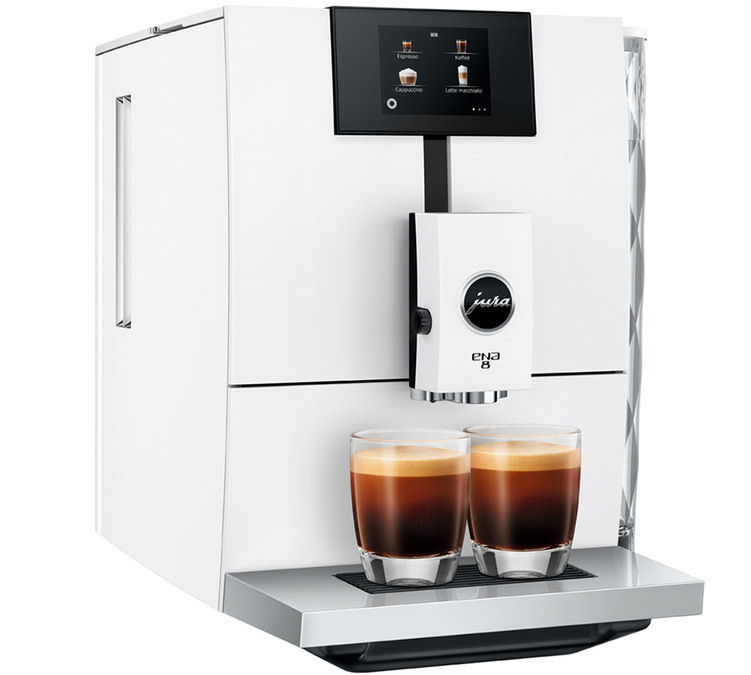 Jura - Kaffeevollautomat ENA 8 Full Nordic White mit Touchscreen