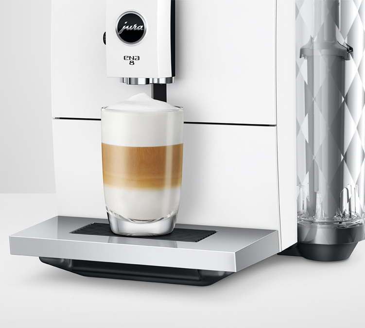 Jura - Kaffeevollautomat ENA 8 Full Nordic White mit Touchscreen