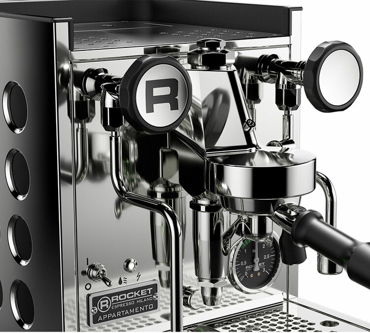 Rocket Espresso - Siebträgermaschine Appartamento TCA - Edelstahl und schwarz