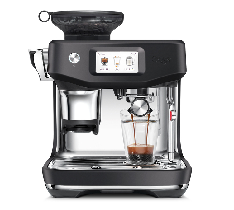 Sage Siebträgermaschine - Barista Touch Impress Black Truffle – Die neue Generation von Sage integriert die Kaltbrühfunk