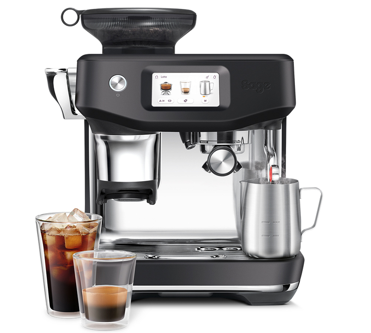 Sage Siebträgermaschine - Barista Touch Impress Black Truffle – Die neue Generation von Sage integriert die Kaltbrühfunk
