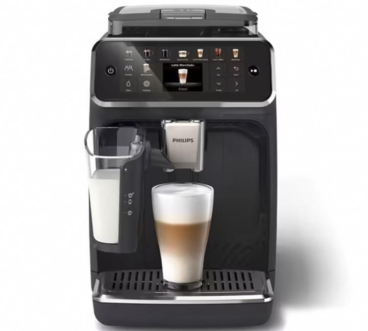 Philips Kaffeevollautomat Serie 5500 EP5541/50 LatteGo Schwarz verchromt