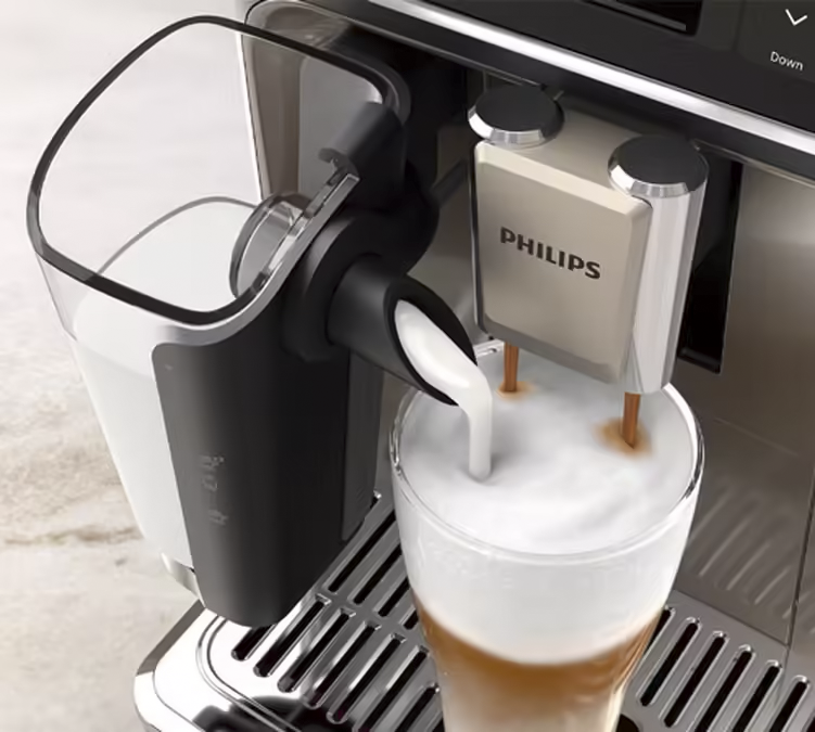 Philips Kaffeevollautomat Serie 5500 EP5541/50 LatteGo Schwarz verchromt