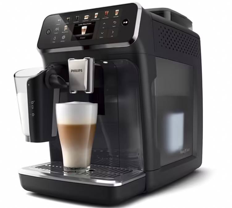Philips Kaffeevollautomat Serie 5500 EP5541/50 LatteGo Schwarz verchromt
