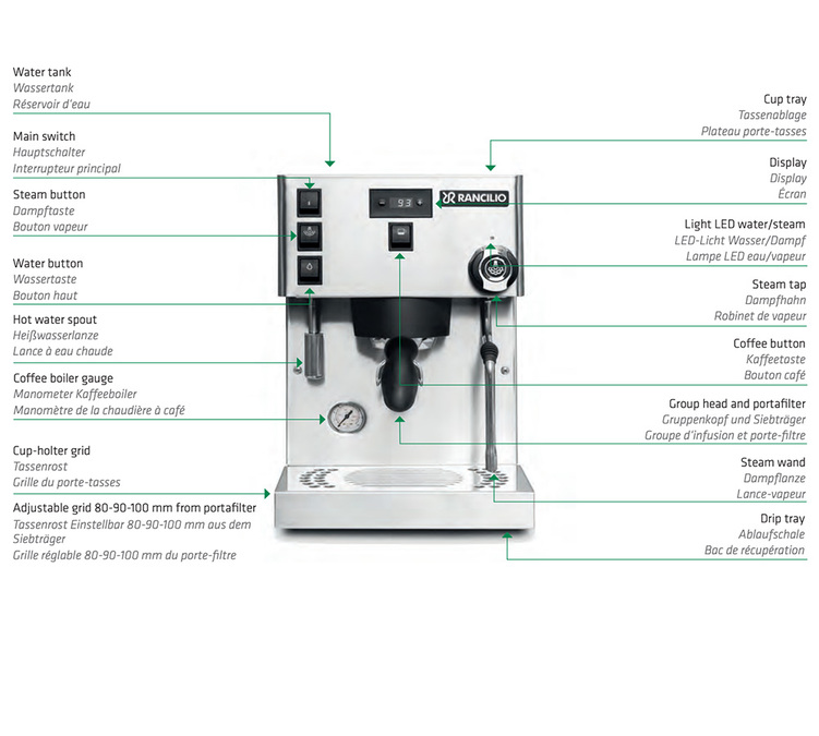 Rancilio - Silvia Pro X Siebträgermaschine Edelstahl weiss