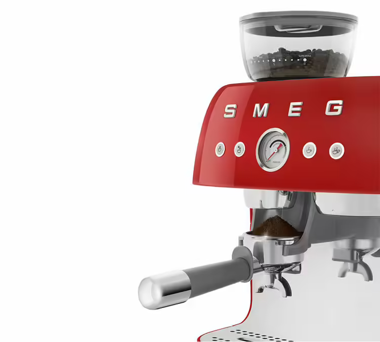 Smeg Espressomaschine EGF03RDEU rot mit Kaffeemühle