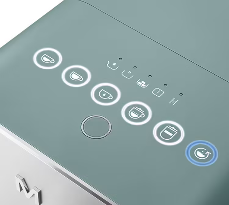 Kaffeevollautomat Smeg BCC13EGMEU mit Milchfunktion grün