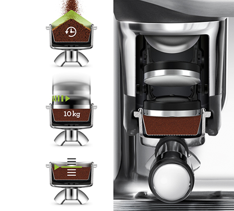 Sage Siebträgermaschine - Barista Touch Impress Black Truffle – Die neue Generation von Sage integriert die Kaltbrühfunk